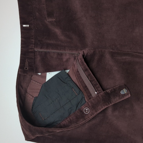 Talbots Petites Straight Leg Pant Brown Cotton Velour Classic Fit Stretch Size 8 - Picture 6 of 8